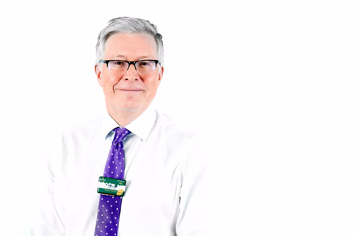 Professional headshot for Morrisons management communications